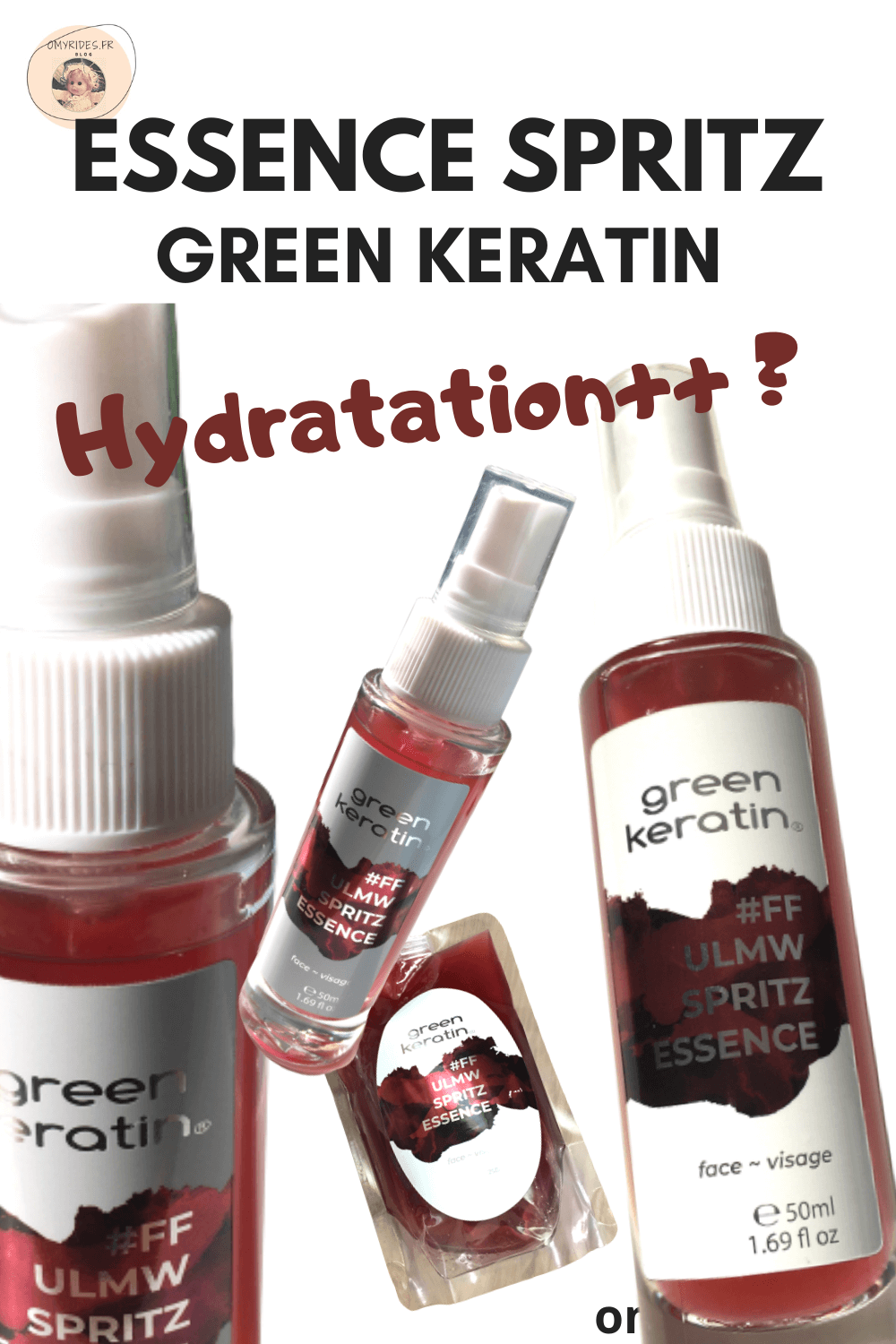 Essence Visage Green Keratin ULMW SPRITZ - Soin Hydratant 100 Ml, Peau Fraîche Et Revitalisée